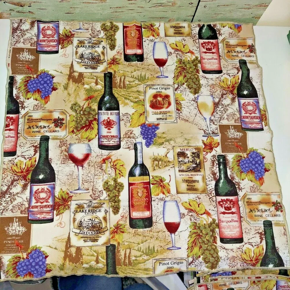 Vineyard Wine Cloth Napkins Set of 4 Lakeridge Estate